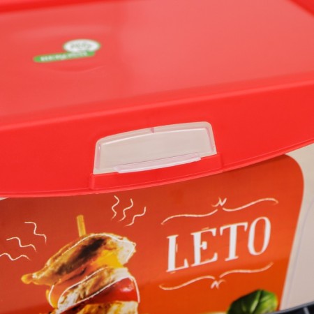 LETO barbecue container, 6 l, red color-3