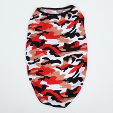 T -shirt for animals, 2xl (ds 45, og 55 cm), red camouflage
