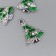 Decor for creativity metal, enamel, rhinestone "Christmas tree" 2.2x1.7 cm