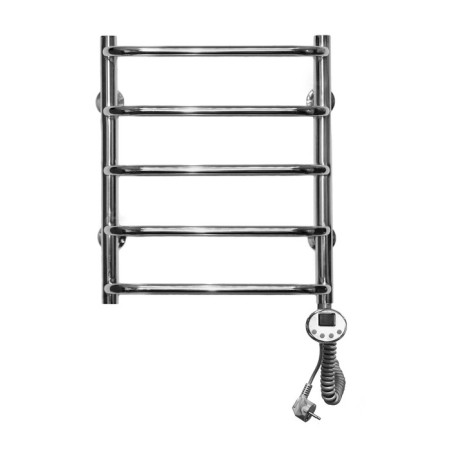 Domoterm electric heated towel rail "Stefano", 400 x 500 mm, 5 crossbars, right, chrome