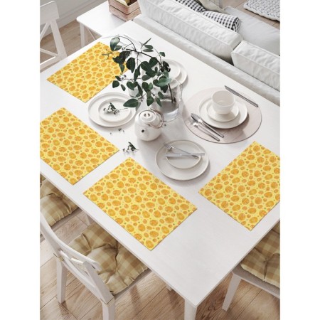 Set of napkins for setting the table "Flower Easter", rectangular, size 32x46 cm, 4 pcs