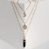 Pendulum pendulum and pentagram, black color in gold, 52 cm