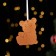 Christmas tree decoration "Bear", MDF, 6.5x8 cm