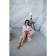 Frequency bathrobe, size 50, light pink color