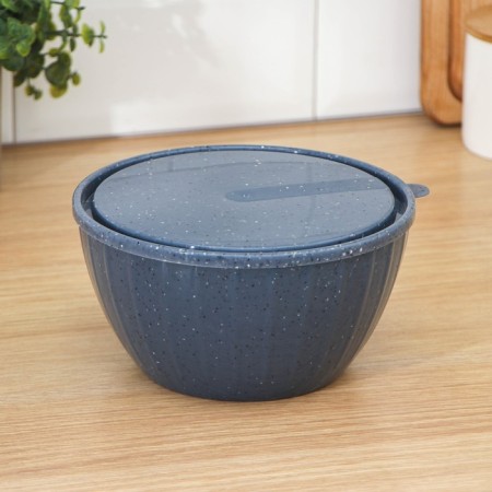 Saladnik with a STONE lid, 1.7 l, color dark stone