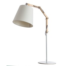 Pinocchio 1x60W E27 table lamp, white 20x55x63 cm