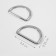 Half a ring for bags cast, d = 30 mm, thickness - 2 mm, 2 pcs, silver color