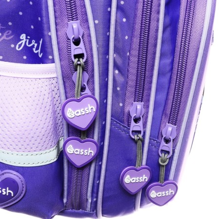School backpack 37 x 28 x 13 cm, ergonomic back, Across 230, purple CS23-230-4-11