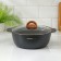 Granit Ultra, 4 l, 4 l, d = 28 cm, glass cover, anti-stick coating, black color, black