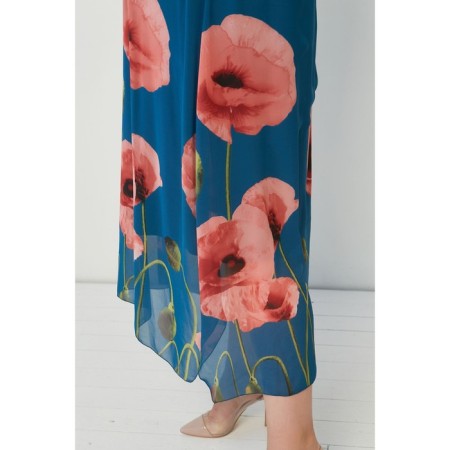 Female dress, size 58, turquoise color-5