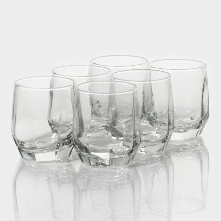 A set of glass glasses LAV "Almaz", 215 ml, 7 × 8 cm, 6 pcs