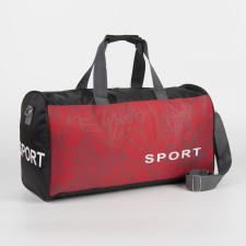 Sports bag with lightning, long belt, red color