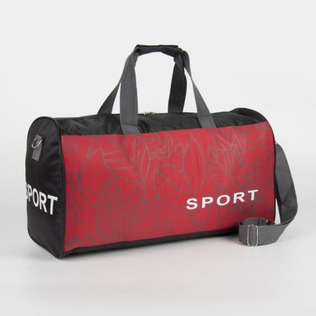 Sports bag with lightning, long belt, red color