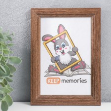 Photo frame wood 10x15 cm, mocha (plastic screen)