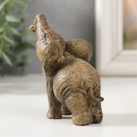 Souvenir Polystone "Elephant on a Watering" 7x5.5x6.5 cm-2