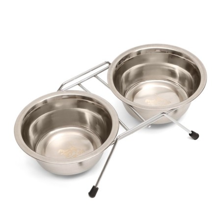A set of 2 bowls on a stand, 2 x 350 ml-4