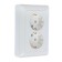 The socket "W59" Sche RS16-255-18, 16 A, double, hidden, with salary, white color