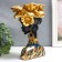 Souvenir Polystone Bust Top "Girl from Africa" ​​Black with gold 23x15x15 cm