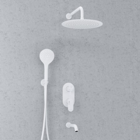 The shower system wasserkraft a85161, built -in, tropical shower, shower set, white