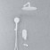 The shower system wasserkraft a85161, built -in, tropical shower, shower set, white