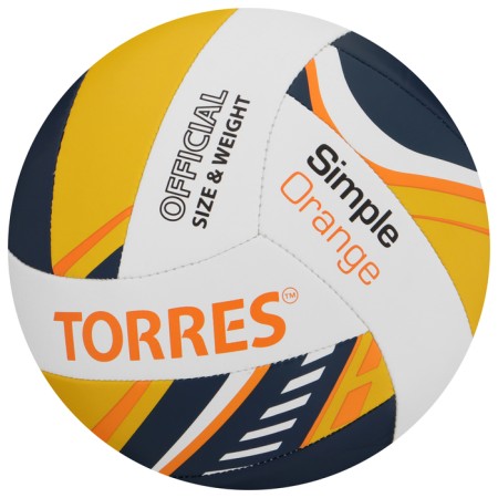 Volleyball ball Torres Simple Orange V323125, size 5-5