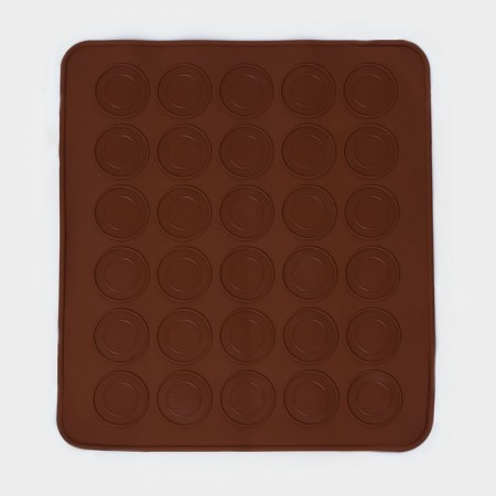 Macarons Macarons Macarons “Rond”, silicone, 27 × 24.5 cm, brown color-2