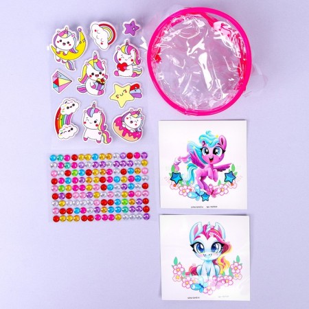Set for creativity "A handbag with stickers. Unicorns "-3