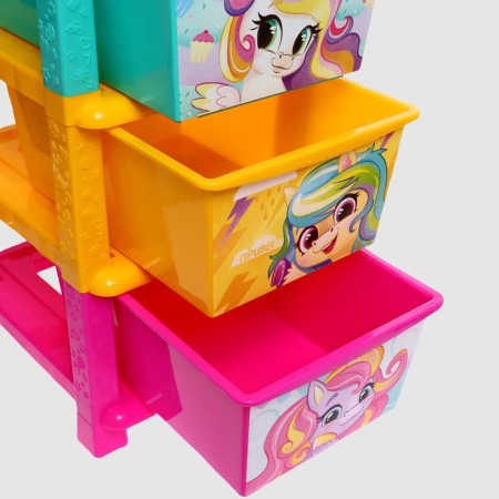 Baby chest of drawers "Rainbow Unicorns", 3 sections-3