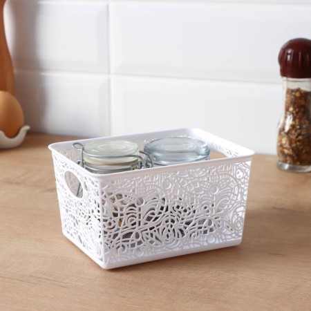 Storage basket "Lace Flowers", plastic, 14 × 10 × 8 cm, color mix-2
