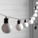 Garland “thread” 2.7 m with nozzles “white balls”, ip44, dark thread, 10 LED, glow warm white, 8 modes, solar battery