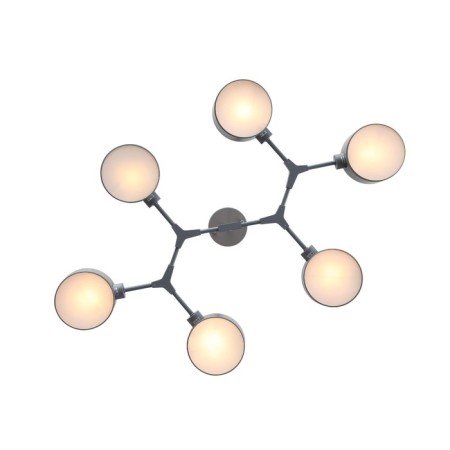 Ceiling EVOLUCE lamp. Sle183702-06. Gemento. 6x60 W, E14, 73x95.5x32 cm, gray color-8