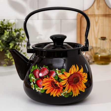 Spherical kettle, 3.5 l, induction, neckline mix, brown color