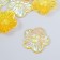 Decor for creativity Plastic "Flower" Holography Orange set 6 pcs 3.5x3.5 cm