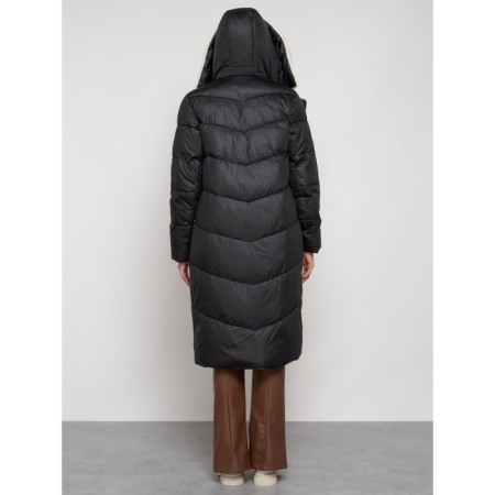 Coat insulated winter female, size 48, black color-28