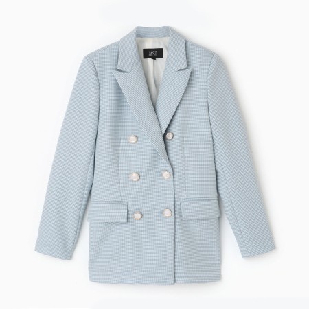 Jacket female double -breasted mist p. 48, blue/white-5