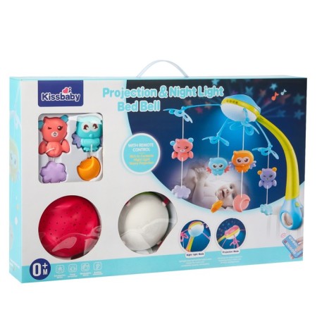 MOLLIL MUSICAL "Bright Birds", with a nightlight + remote control, color mix-8