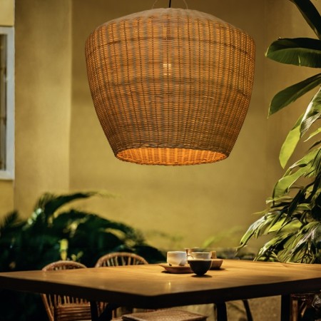 Lamp ceiling from the rattan "Daniel" 1x120W, E27, 60x60x50 cm