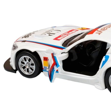 Metal machine BMW Z4 GT3 1:38, inertia, doors open, white color-7