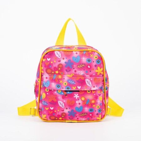 Baby backpack on lightning, external pocket, pink color-3