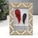 Photo frame plastic 10x15 cm "Golden Indian patterns on gray-beige" 18.5x13.8 cm