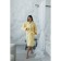 Frequency bathrobe, size 48, yellow color