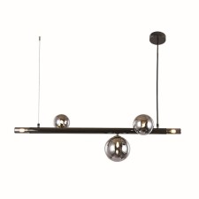 Светильник подвесной Indigo, 11026/5PL Black. 5х28Вт, G9, 1000х220х245/1420 мм, цвет дымчатый