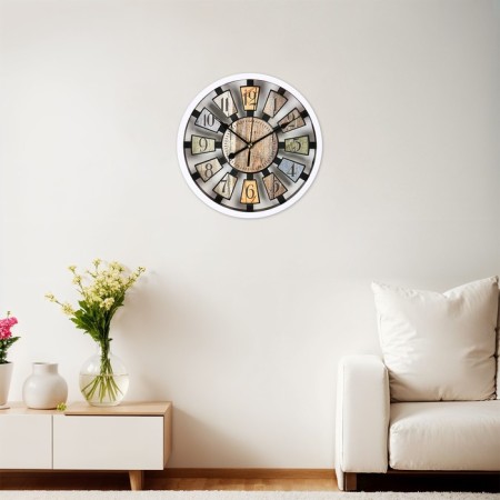 Wall clock, series: interior, discrete move, d-25 cm, aa, white-1