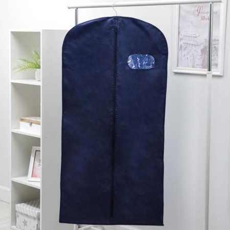 Close for clothes with a window, 60 × 120 cm, spanbond, blue color