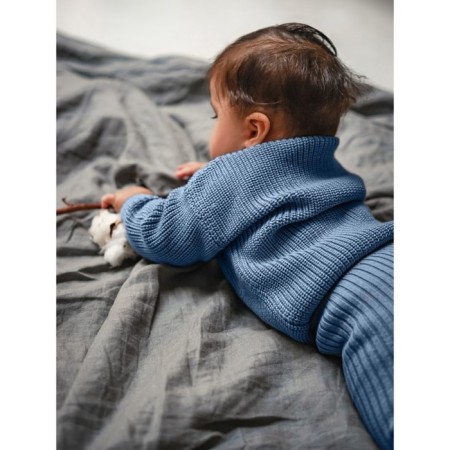 Sweater Knitted Children's Amarobaby Pure Love Buddy, height 74 cm, blue color-8