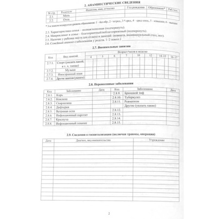 Журнал. Медицинская карта ребенка-2