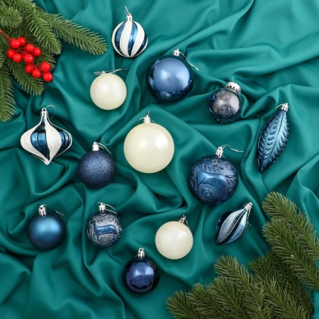 Set of jewelry plastic 36 pcs "Festive mood" Blue, mix