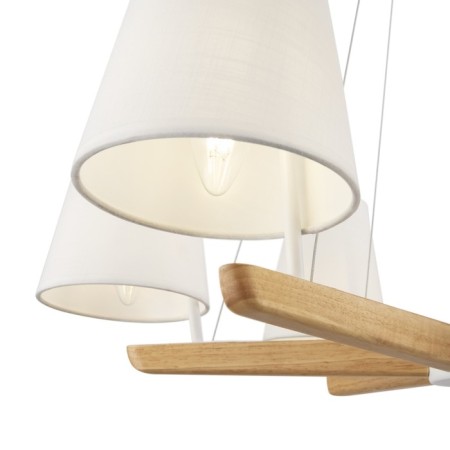 Suspended lamp Freya Fr8019PL-06W Arallano, 708x708x640 mm, E14, 6x40W, white color-3