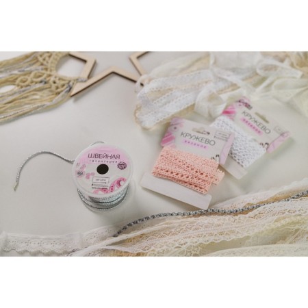 Thread for weaving, d = 2 mm, 15 ± 1 m, silver color-5