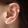 Earrings "Kuffa" Actual, Color silver, set